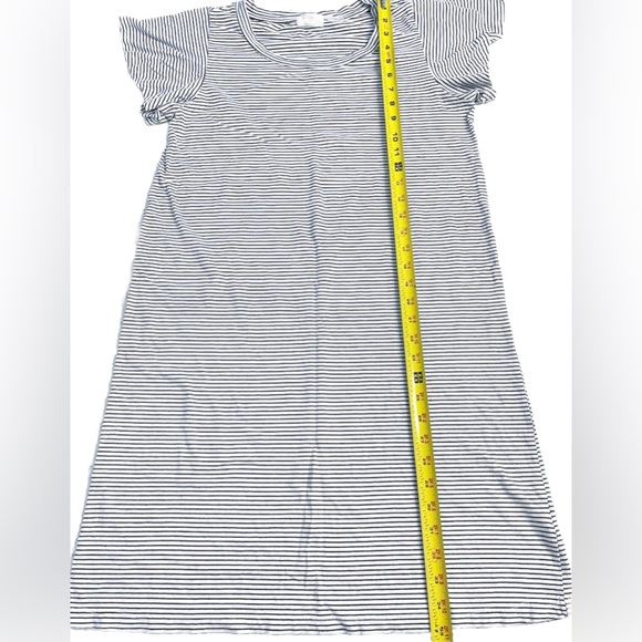 Anthropologie t.la Striped Flutter-Sleeved Tee Dress Blue Motif Women’s S - Picture 8 of 9
